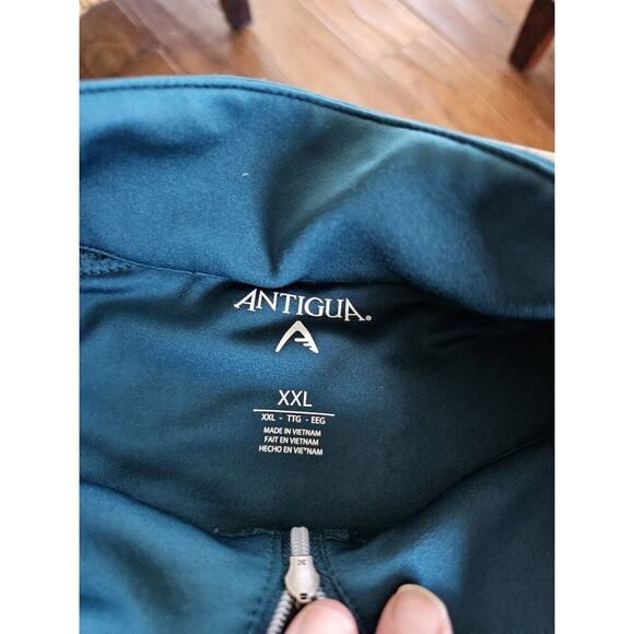 ANTIGUA PHILADELPHIA EAGLES 1/4 Zip Pullover Mens Large Green Fleece Jacket 2XL - Picture 7 of 9